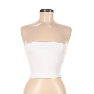 Zara Y2K Cropped White Tube Top